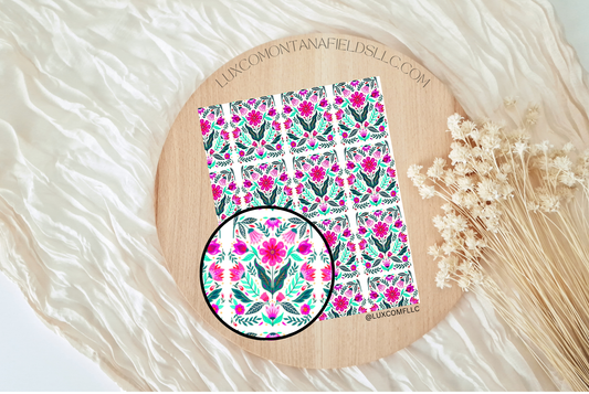 Transfer Paper 214 (Rectangle Florals)