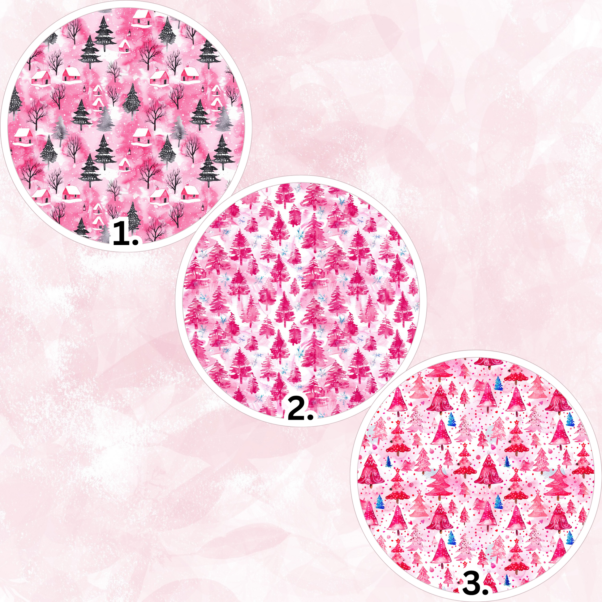 Pink Christmas Tree transfer paper