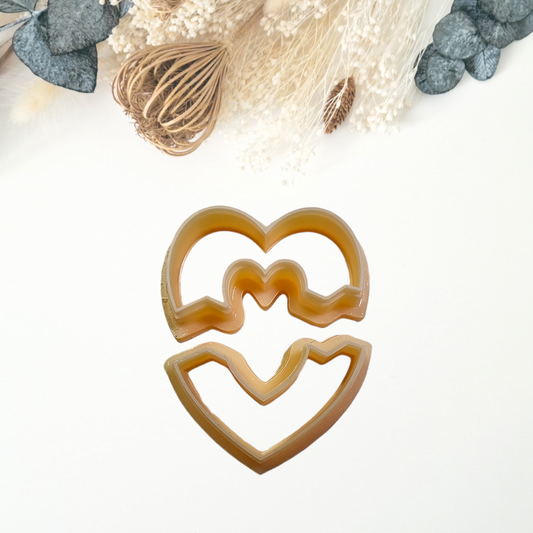 Parallel Split Heart Clay Cutter - Sharp - Physical Product