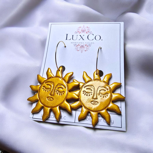 "Sunshine Baby" Sun - Polymer Clay Earrings